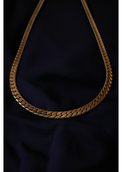 Gümüş Kaplama 316 L Paslanmaz Çelik Ezme Gurmet Sık Örme Italyan Model Zincir Kolye 5 mm Gold indirimleri