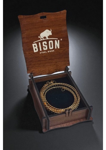 Gümüş Kaplama 316 L Paslanmaz Çelik Ezme Gurmet Sık Örme Italyan Model Zincir Kolye 5 mm Gold