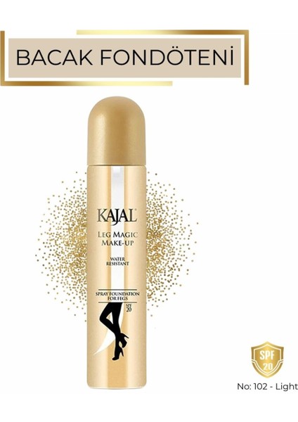 Sprey Bacak Fondöteni No:102 75 ml - Suya Dayanıklı Cilt Tonu Eşitleyici Spray On Leg Foundation indirimleri