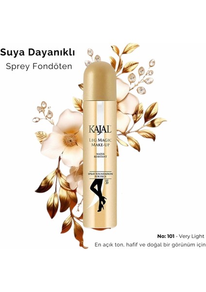 Sprey Bacak Fondöteni No:101 75 ml - Suya Dayanıklı Cilt Tonu Eşitleyici Spray On Leg Foundation indirimleri
