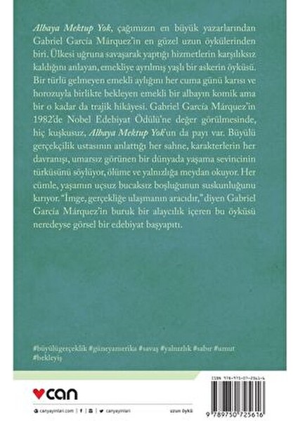 Albaya Mektup Yok - Gabrıel Garcia Marquez modelleri