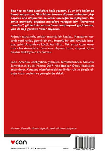 Kurtarma Mesafesi - Samanta Schweblin Ciltsiz Roman 104 Sayfa modelleri