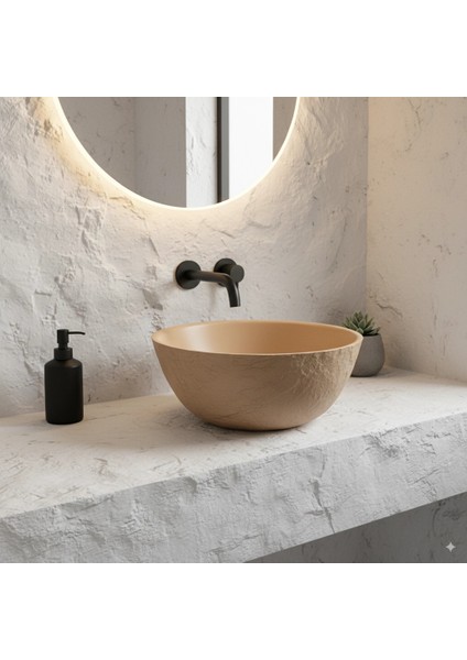 The Stone Matt White Somon Solid Lavabo