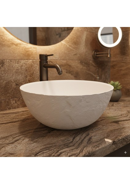 The Stone Matt White Solid Lavabo