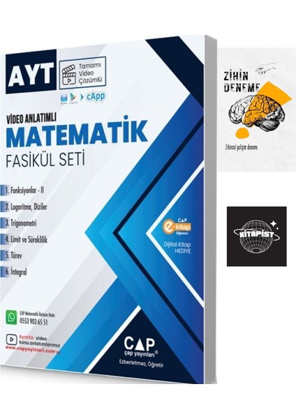 Çap Ayt Matematik Fasikül Seti Tamamı Video ÇÖZÜMLÜ+ZIHINDENEME-KD519
