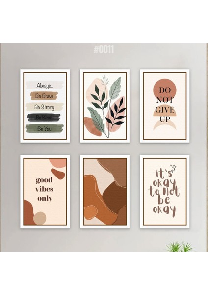 6'lı Bohem Tarz Ahşap Tablo