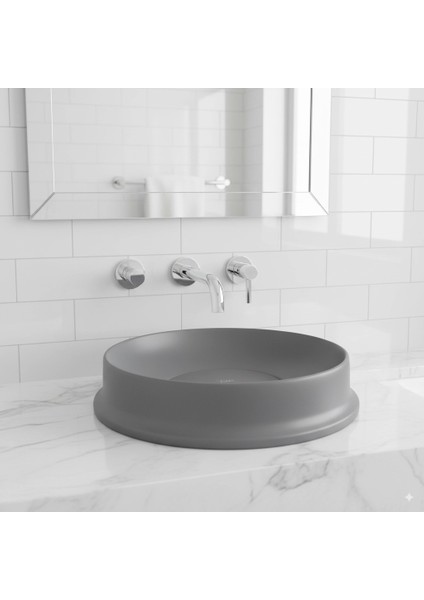 Pearl Bead Matt Antracite Solid Lavabo