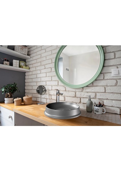 Pearl Bead Matt Antracite Solid Lavabo fiyatları