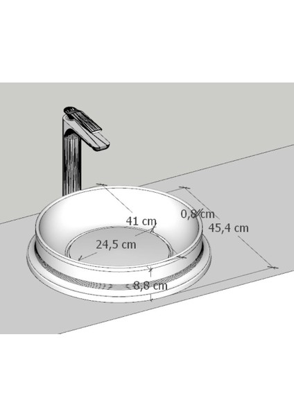 Pearl Bead Matt Antracite Solid Lavabo modelleri