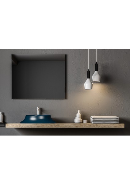 Pearl Volcano Matt Rain Blue Solid Lavabo