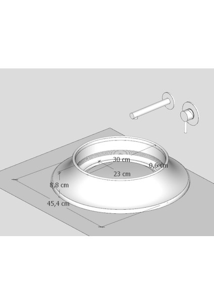 Pearl Volcano Matt White Solid Lavabo modelleri