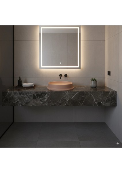 Pearl Bead Matt Brown Solid Lavabo