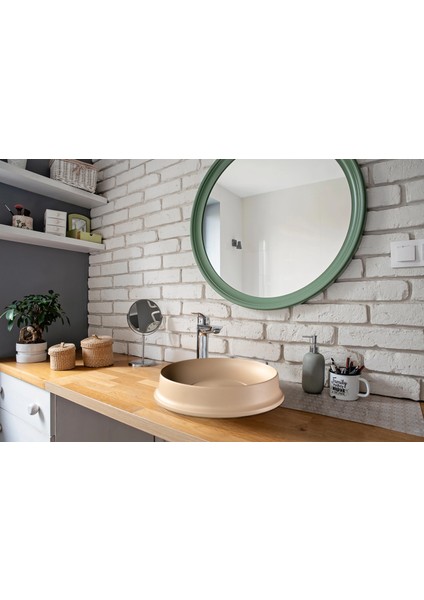 Pearl Bead Matt Brown Solid Lavabo fiyatları