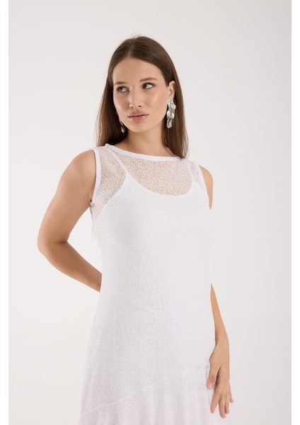 Eteği Volanlı Uzun Elbise fırsatları