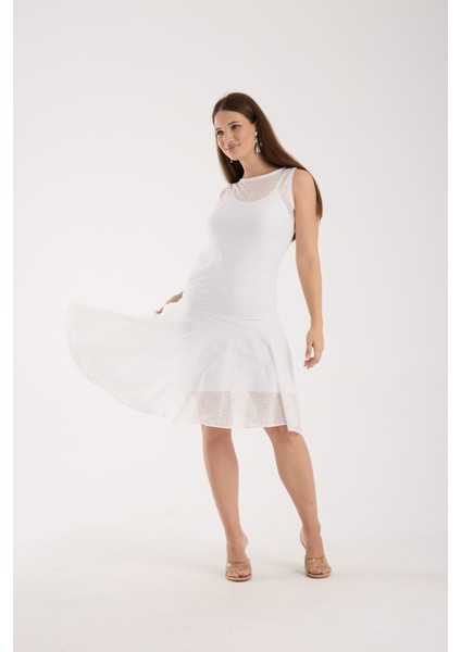 Eteği Volanlı Uzun Elbise modelleri