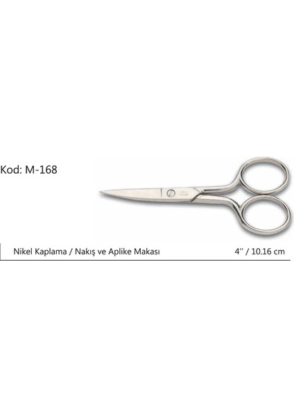 Europe Kalın Nakış Makası Süper Kalite No:4 10,16 cm