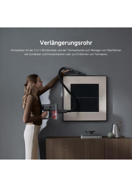 Max 180 Aw Emiş Gücü, LED Ekran, Hayvan Kılı Fırçası ve Çok Yönlü Temizlik Için 60 Dakika Çalışma Süre Vacuum Cleaner G20 Dikey Süpürge