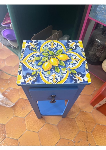 Limon Desenli Mini Komodin