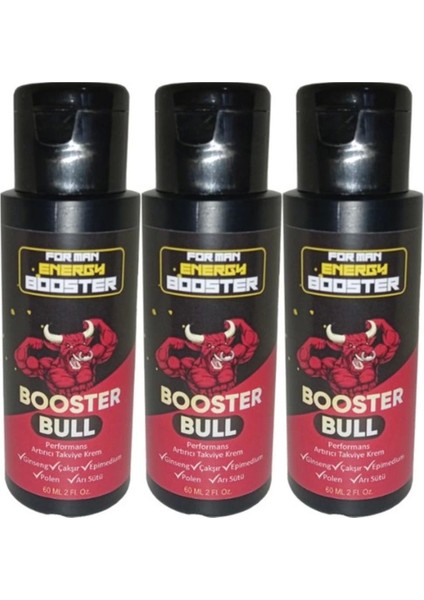 Booster Bull 3 Adet Erkeklere Özel Yüksek Hızlı Aktivasyon Kremi 60 ml - 3 Adet 60 ml VPMYN121