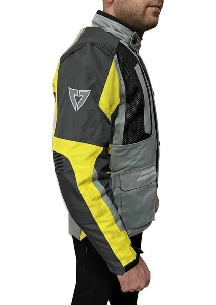 Tourex Grı Sarı Motosiklet Montu fiyatları