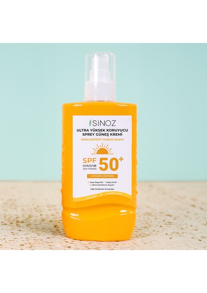 SPF 50+ Ultra Yüksek Koruyucu Vücut Güneş Kremi Sprey 200 ML Nemlendirici Hassas Bakım indirimleri