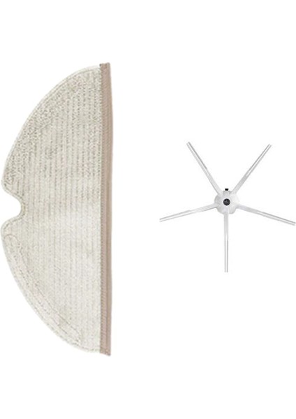 Roborock S6 Pure Aksesuar Seti 1 Adet Tam Yüzeyli Fiber Mop Bezi 1 Adet Yan Fırça