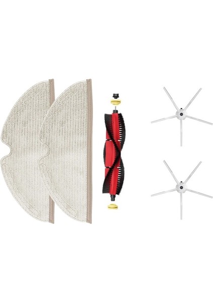 Roborock S6 Pure Aksesuar Seti 2 Adet Tam Yüzeyli Mop Bezi 2 Adet Yan Fırça 1 Adet Ana Fırça