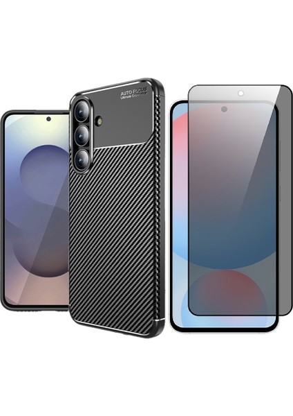 Samsung Galaxy S24 Fe Kılıf Negro Silikon Kapak + Hayalet Ekran Koruyucu