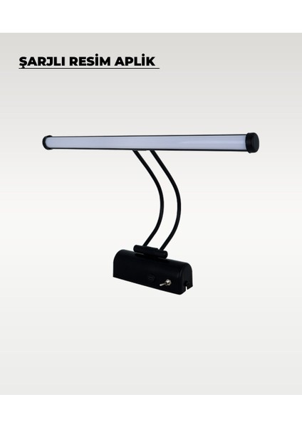 Şarjlı Siyah Flüt Aplik 3200K Sarı Işık – Elektrik Gerektirmez modelleri