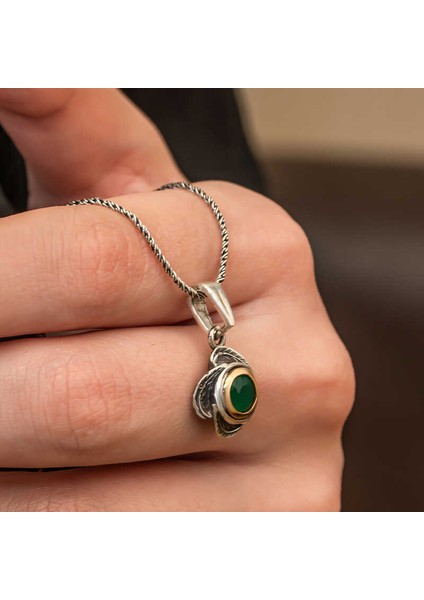 Gümüş Çiçek Desenli Otantik Kadın Kolye modelleri