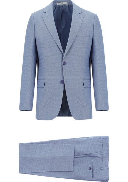 Regular Fit Klasik Desenli Takım Elbise