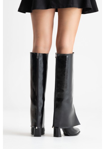 Aja Siyah Kadın Kalın Topuklu Çizme Olabilen Bot fiyatları