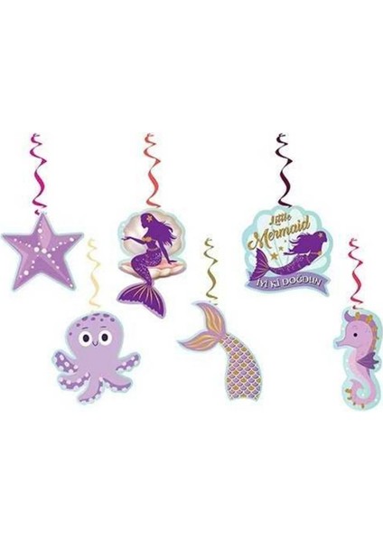 Deniz Kızı Tavan Sarkıt 6 Lı Asma Süs