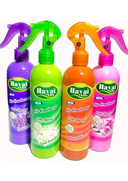Oda Spreyi 4’lü Set 4X350 ml – En Kalıcı Ev Parfümü, Karışık Kokular