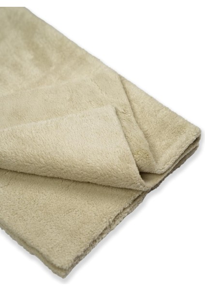 (1 Adet) Spark 2314 Bej Lazer Kesim Mikrofiber Oto Kurulama Temizlik Pasta ve Cila Bezi 40X60 Cm.