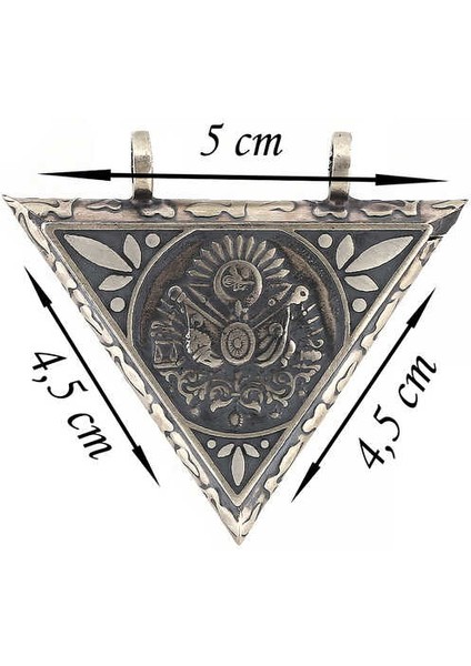 925 Ayar Gümüş Üçgen Içi Açılabilen Osmanlı Arma Muskalık Gümüş Kolye fırsatları