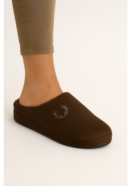 Erkek Kışlık Yumuşak Kadife Içi Fitilli Gondol Kürklü Kaymaz Taban Ev Terliği fırsatları