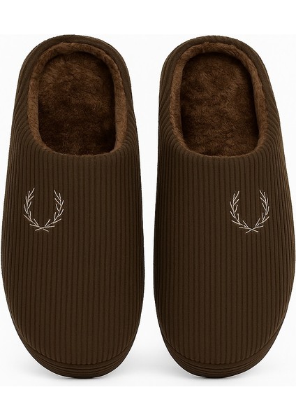 Erkek Kışlık Yumuşak Kadife Içi Fitilli Gondol Kürklü Kaymaz Taban Ev Terliği indirimleri