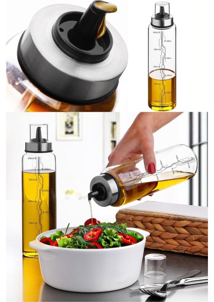 Borosilikat Akıllı Cam Yağdanlık - Dekoratif Sızdırmaz Sirkelik Sosluk 500 ml fiyatları