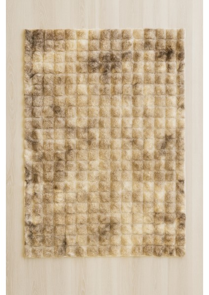 Fluffy Mix Serisi Tavşan Tüyü Dokuma Kaymaz Taban Pelüş Halı