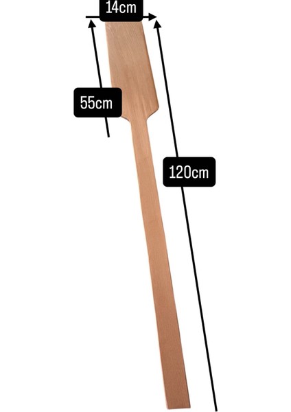 Odun Ateşinin Gücü Elinde! 14.55.120 Fırın Küreği – Isıya Dayanıklı Uzun Saplı Mode