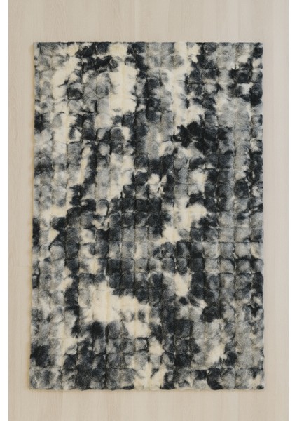 Fluffy Mix Serisi Tavşan Tüyü Dokuma Kaymaz Taban Pelüş Halı