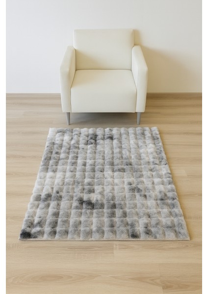 Fluffy Mix Serisi Tavşan Tüyü Dokuma Kaymaz Taban Pelüş Halı modelleri