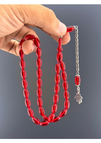 4,6 gr 925 Ayar Gümüş Püskül Ateş Kehribar Kapsül Kesim 6,50X12 fırsatları