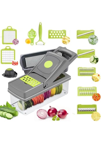 Sebze Doğrayıcı Sebze Dilimleyici 14 Pcs (5264) indirimleri