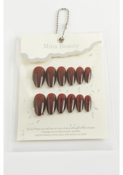 Wizard Mina Beauty Kedi Gözü Takma Tırnak-Bordo fiyatları