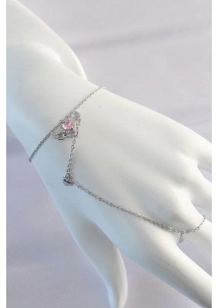 316L Çelik Gümüş Renk Pembe Zirkon Taşlı Kanatlı Kalp Model Şahmeran fırsatları