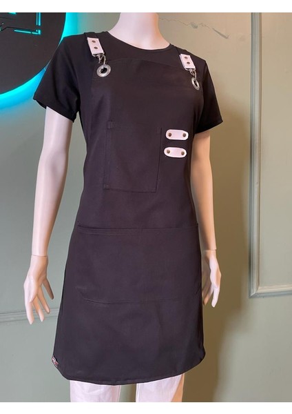 Siyah Çapraz Askılı Trend Önlük modelleri