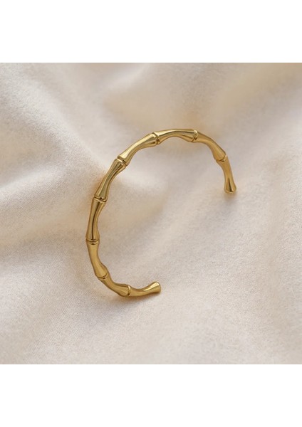 Boru Form Kemik Kelepçe Gold Çelik