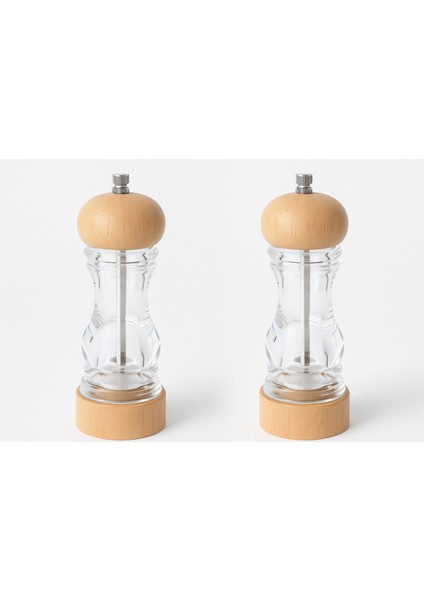 Mutfak Bambu Baharat Değirmeni Tuz + Karabiber 2 Li fiyatları